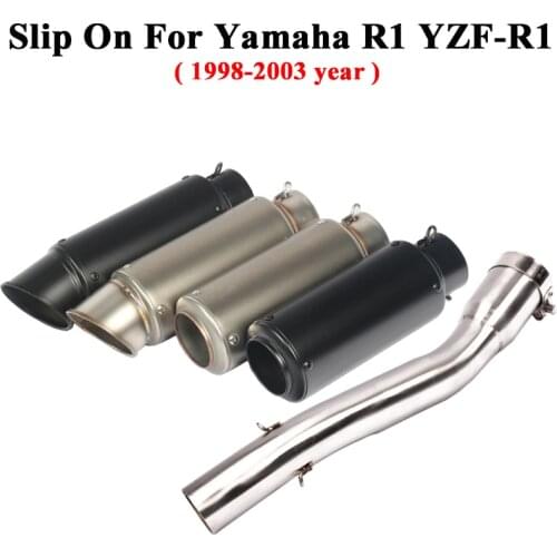 Slip On For Yamaha R1 YZF-R1 1998- 2003 Motorcycle SC GP Project Racing Exhaust Escape Modified Muffler Middle Connect Link Pipe