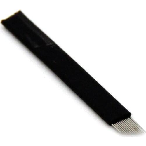 Slimmest Slope Microblading Needles with 0.16mm Diameter 11 Pins for Eyebrow Liner 25PCS/Box with Lot Number and Expiration Date