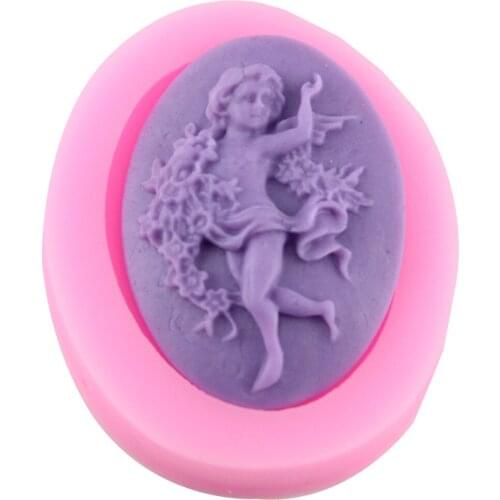 Baking Tool Angel Shape Fondant Silicone Mold Kitchen Baking Chocolate Pastry Candy Clay Making Cupcake Lace Decoration Tools