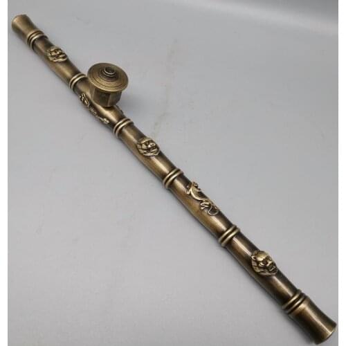 China brass archaize Seiko tobacco pipe crafts statue