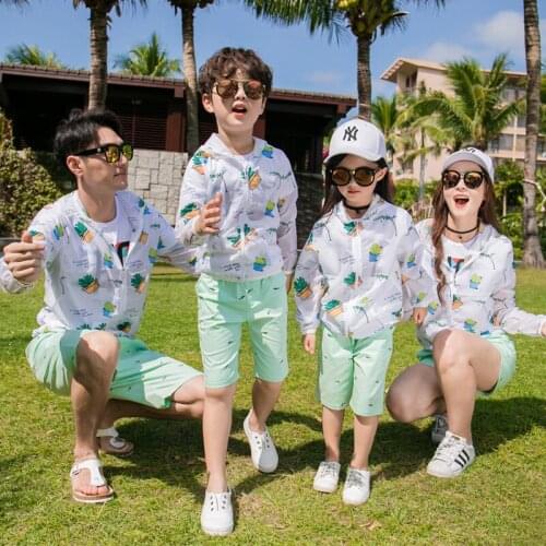 Summer Fishing UV Clothes Family Mother child Hiking Sun Protection Clothing Men Women Fashion Jacket Outdoors Tops Beach Coat