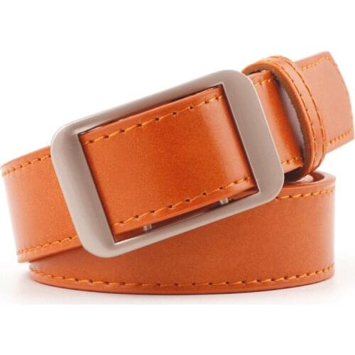 110*2.9Cm New Silver Square Buckle Belt Female Leisure Jean Wild Modeling Belt Lady Without Buckles Leather Belt Women Strap