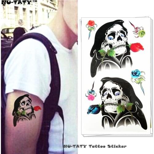 Nu-TATY Death God Valentine Temporary Tattoo Body Art Flash Tattoo Stickers 17*10cm Waterproof Fake Tatoo Car Styling Sticker