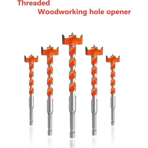 Woodworking hole opener drill bit lengthened plastic plank door wood wood punching sleeve hinge hand electric drill opener
