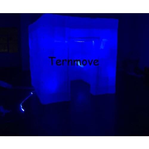 Party and Wedding Backdrop Square Inflatable Led Cube Photo Booth with Strip Lights Cheap wedding photo booth free shipping