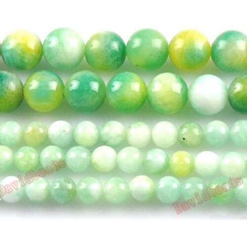Fctory Price Natural Stone Lt Green Malaysia Jadee Loose Beads 6 8 10 MM Pick Size For Jewelry Making diy