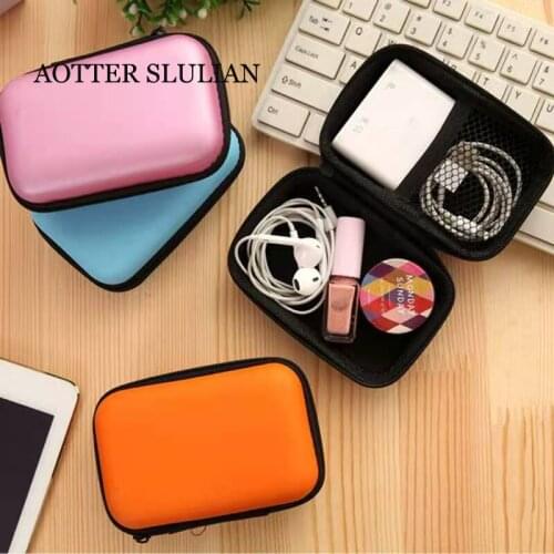 Universal Mini USB Data Cable Storage Bags EVA Phone Charger Headset Box Package Portable Gadget Organizer Zipper Cosmetic Cases