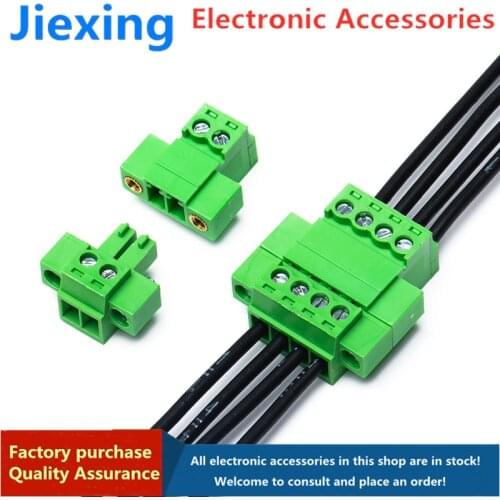 Air docking Solder-free docking plug-in terminal 15EDGRKM-3.81 2P-24P flange lock