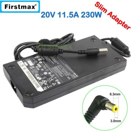 Slim 20V 11.5A 230W laptop ac power adapter charger for Lenovo ThinkPad W700 W701 W710 45N0060 45N0061 45N0062 45N0063
