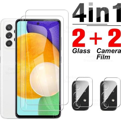 4in1 Camera Lens Tempered Glass For Samsung Galaxy A52 5G A51 A50 A50S Screen Protector Full Cover Film For Samsung A52 Glass