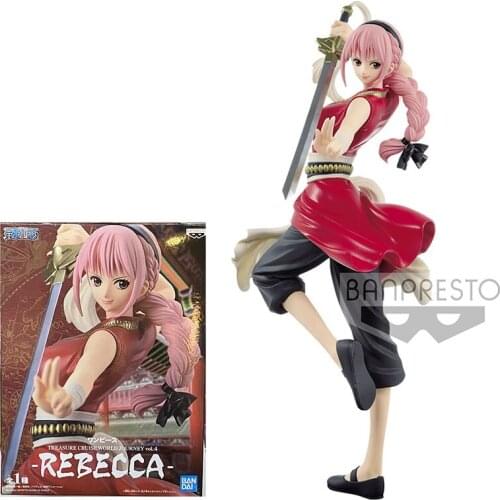 Bandai One Piece Anime Figure TREASURECRUISE Rebecca Hanfu Genuine Model Collection Decoration Anime Peripheral Children Toys
