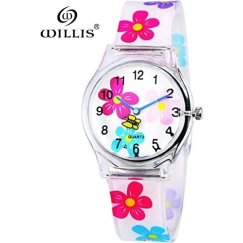 Willis Brand Casual Girl Watches Fashion For Women Mini Water Resistant Sports Silicone Watches Children Cartoon Plastic Watches