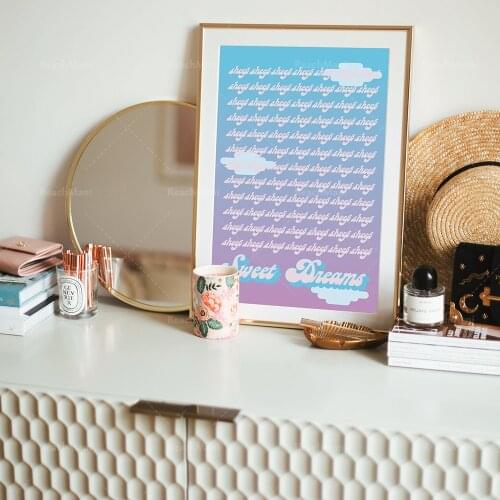 Children counting sheep fun print wall art, typography wall art, nursery art decoration posters, the best gift for children