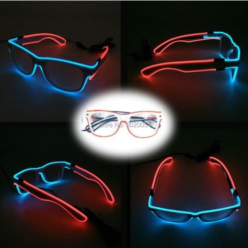 GZYUCHAO EL Carnival Decorative Light Up Rave Flashing Glasses Cosplay Costume EL Glasses For Women Men Adult