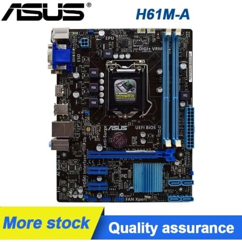 For ASUS H61M-A Original Motherboard LGA 1155 DDR3 16G Intel H61(B3) HDMI Micro ATX Intel Motherboard