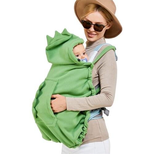 Cute Baby Carrier Cover Hooded Stretchy Cloak Multifunctional Cartoon Wrap Sling Windproof Newborn Thicken Warm Stroller Cover
