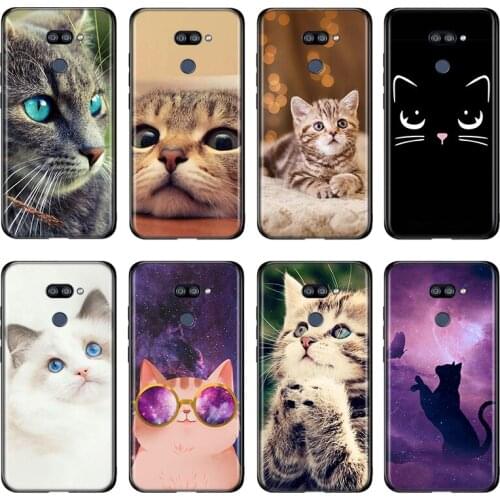 Cute Cat Kitten For LG K22 K71 K61 K51S K41S K30 K20 2019 Q60 V60 V50 V40 V35 V30 G8 G8S G8X ThinQ Phone Case