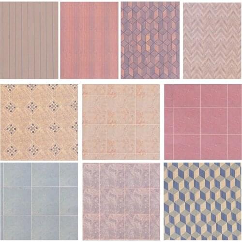 1:12 Dollhouse 29*21cm Miniature Kitchen Bathroom Living Room Floor Wall Paper Doll House Decoration Accessories