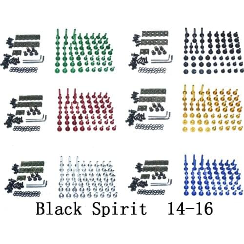 Motorcycle Complete Fairing Bolts Kit Bodywork Screws For Fit HONDA Black Spirit 2014-2016