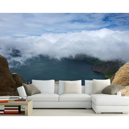 Changbai Mountain Tianchi lake natural 3d wallpaper mural papel de parede,living room tv wall bedroom wall papers home decor