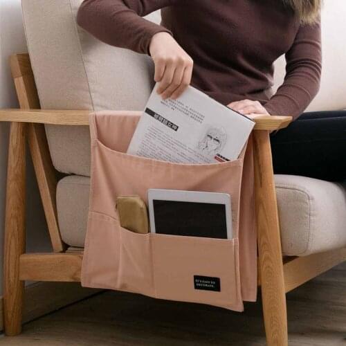 New Sofa Arm Rest TV Remote Control Organizer Holder 4 Pockets Chair Couch Mobile Phones Magazine Storage Bag