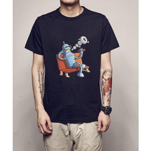 Casual Retro Bender Fan Art T Shirt Men Bultaco Pursang Logo T-shirt Homme Spainish Motorcycle Tee Super Motor Tee Shirt Hombre