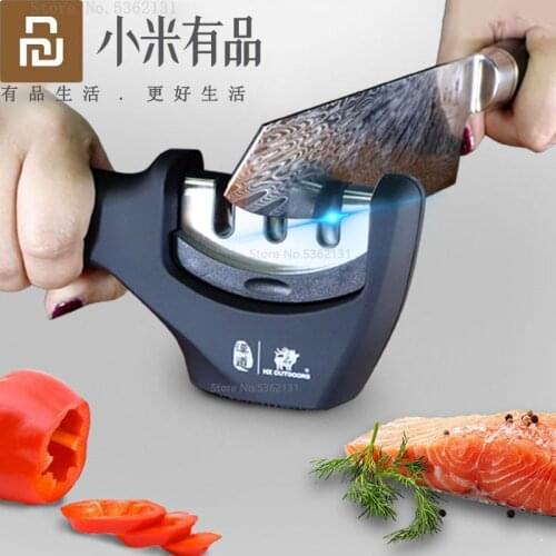 Hot Youpin Knife Sharpener 3 Stages Kitchen Sharpening Stone Grinder Knives Whetstone Tungsten Diamond Ceramic Sharpener Tool