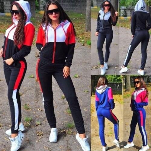 ZOGAA Knitted Two-piece Casual Sports Suit