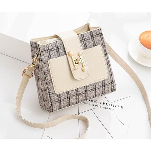 Vintage Messenger Bags Women Shoulder Bag Small Cotton Canvas Handbag Casual Tote Female Eco Crossbody Bag
