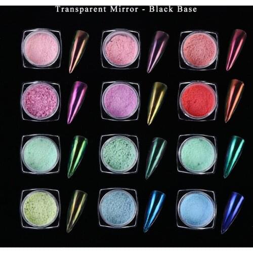 Aurora Colors Nail Magic Powder Jelly Neon Rainbow Holographic Chameleon Powder Multi Chrome Iridescent Nails Power Pigment