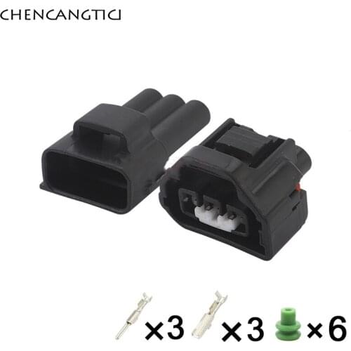 2Sets 3Pin 2.2MM Automotive Waterproof Sensor Plug Toyota Motor 1JZ TPS Connector Throttle Car Socket 90980-11261 7283-1133-10