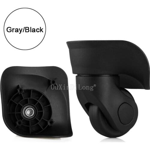 1 Pair Gray/Black Replacement Luggage Parts Wheels Suitcase Accessories Repair Trolley Travel Luggage Left & Right Wheels JF1738