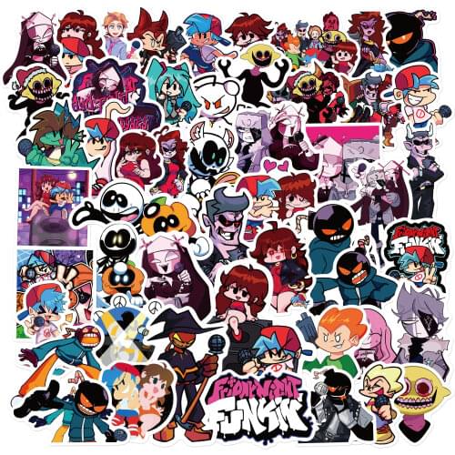 10/50pcs Anime Cartoon Friday Night Funkin sticker Graffiti DIY Motorcycle Skateboard Suitcase Waterproof Decal