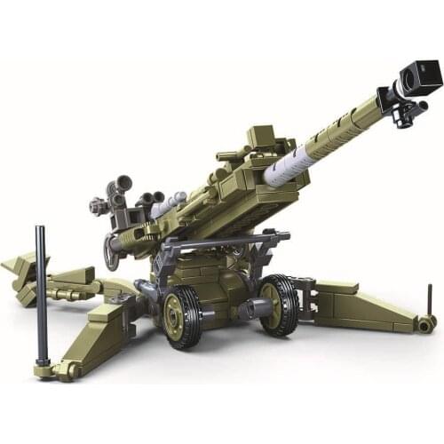 World War 2 WW2 Army Military Soldier City Police SWAT M777 Ultralightweight Field Artillery ​Building Blocks Bricks Kids Toys