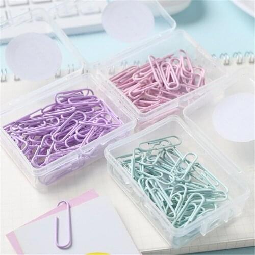 20/50pcs Paper Clips Escolar Bookmarks Photo Memo Ticket Clip Stationery School Supplies Gifts Study Map Clips