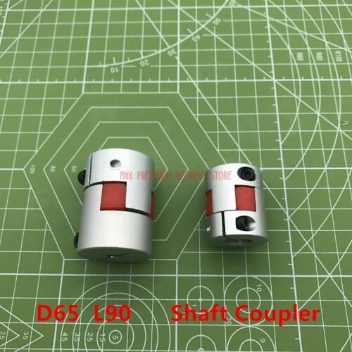 2019 Rodamientos Diameter 65mm Length 90mm Flexible Plum Clamp Coupler D65 L90 Shaft Size From 14mm To 38mm Cnc Jaw Coupling