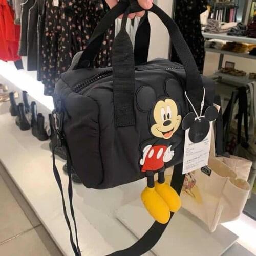 2021 Disney Mickey Mouse Backpack Small Square Shoulder Messenger Mini Bag Handbag Kids Cartoon Handbag for Children Gifts