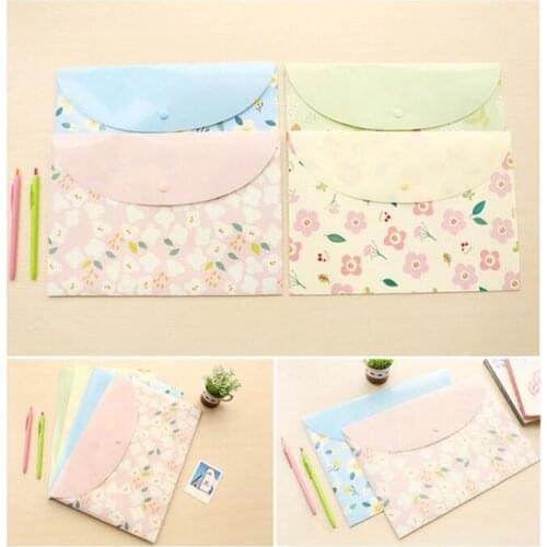 24pcs/lot New A4 Chinese wind flower Frosted Document Filing Bag Document School Office Supplies wholesale