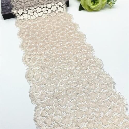 3y/lot 21cm Floral Non-Elastic Eyelash Lace Trim Sparkle Foil For Clothing Accessories Dress Sewing Applique Costume Lace Fabric