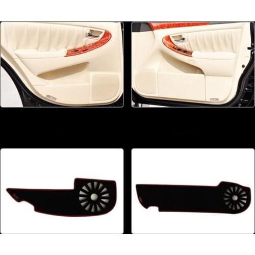 4pcs Fabric Door Protection Mats Anti-kick Decorative Pads For Toyota Crown 2004-2009
