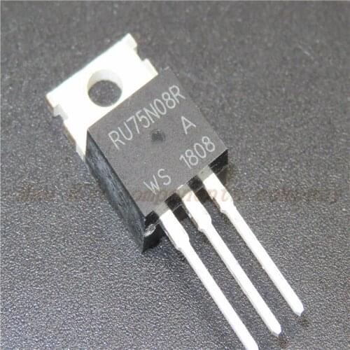 5PCS/LOT 75N08 TO220 RU75N08R TO220F 75V 80A In Stock new original