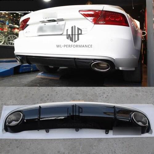 A7 RS7 Style High Quality PP Rear Bumper Lip Diffuser Car Body Kit For Audi A7 RS7 Car Styling 2013-UP