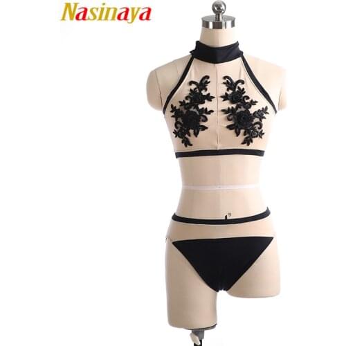 Aerial Yoga Leotards Pole Dancing Performance Clothing Dance Costume Artistic Gymnastics Training Adult Girl black