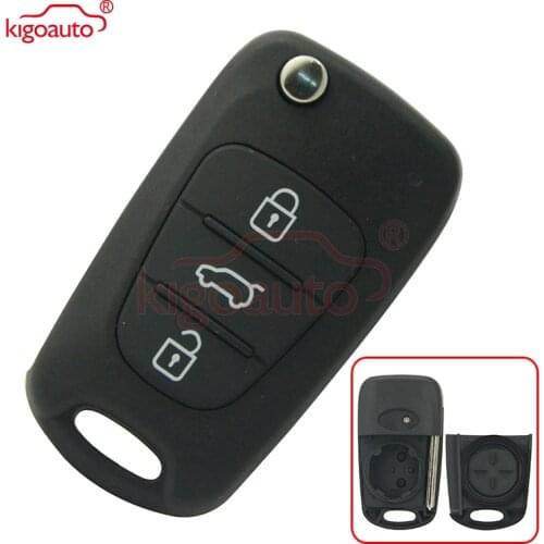 Kigoauto Car Remote Flip Key Shell 3 Button For Hyundai Avante Accent I30 IX35 Folding Key Case Blank Cover