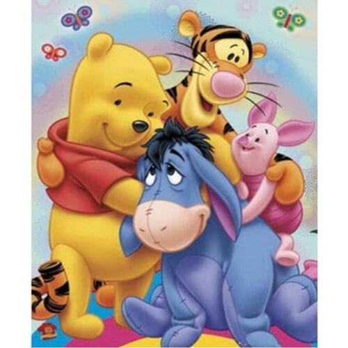 Disney 5D DIY Diamond Painting Winnie The Pooh Cross Stitch Kits Diamond Embroidery Diamond Mosaic Home Decor Art Gift