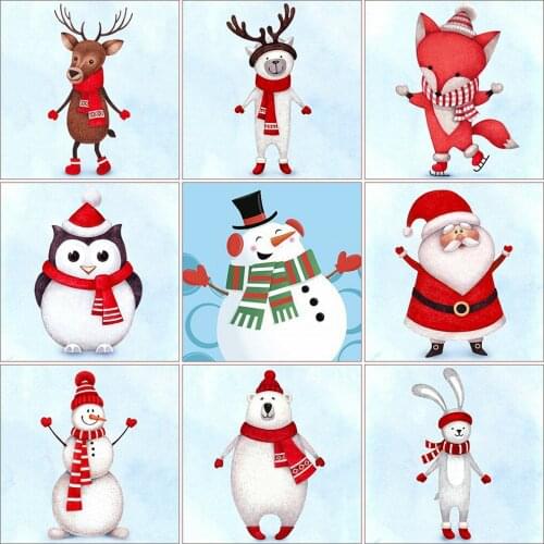 Evershine 5D Diamond Painting Christmas Diamond Mosaic Cartoon New Arrival DIY Needlework Fox Beaded Embroidery Child Hobby