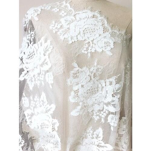 GLace 3M/Lot Lace Embroidery Beautiful Eyelash Lace Fabric Diy Exquisite Clothes Wedding Dress Accessories TX1044