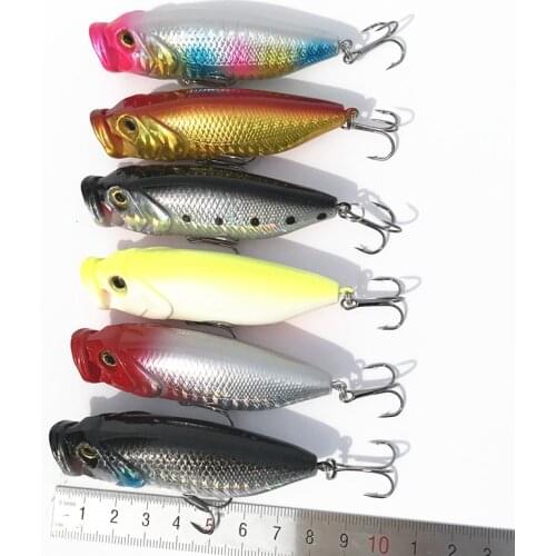 Unidade flutuante de pesca popper charme caber yozuri vara de pesca artificial isca topwater 8cm13.5g