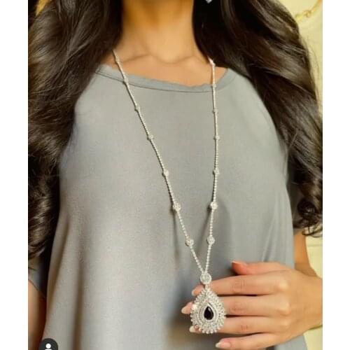 Jankelly luxury 2pcs Bridal Zirconia Jewelry Sets For Women Party, Luxury Dubai Nigeria CZ Crystal Wedding Jewelry Sets