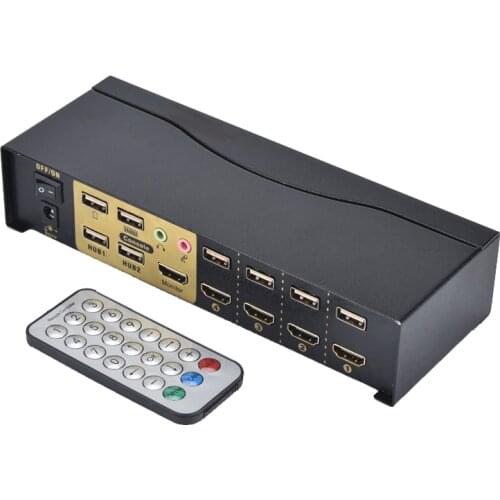 4 Ports HDMI KVM Switcher Automatic USB2.0 Mit Audio kabel Splitter Maus tastatur HDMI Schalter with cable 4K*2K